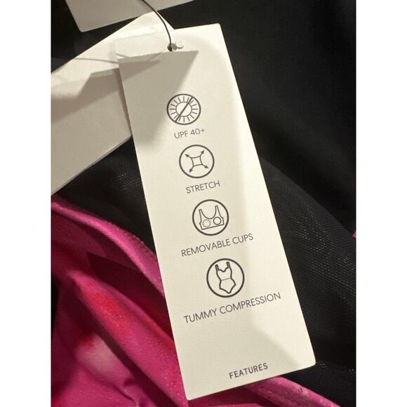 DKNY Tie-Back Halter-Style One-Piece Swimsuit Size Large - Picture 5 of 10